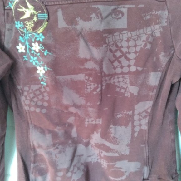 Zara Basic Womens Sheer Navy Long Sleeved Blouse Size Small - Picture 7 of 11